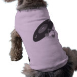Retro Music Record & Note Grey pet clothing