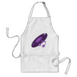 Retro Music Record & Note Purple aprons