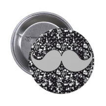 Retro Mustache Moustache Buttons