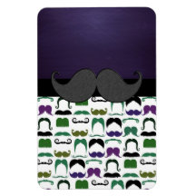 Retro Mustache Vinyl Magnet