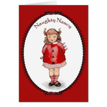 Retro Naughty Nancy Greeting Card
