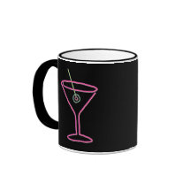 Retro Neon Martini Happy Hour Mug