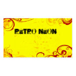 Retro Neon Yellow business cards