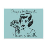 Retro Never a Bride Postcard