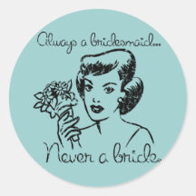 Retro Never a Bride Sticker