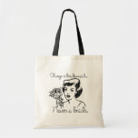 Retro Never a Bride Tote Bag