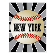 RETRO NEW YORK BASEBALL POSTCARD