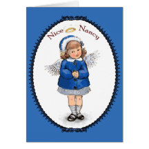 Retro Nice Nancy Greeting Card