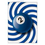 RETRO NUMBER 2 BILLIARDS BALL CARDS