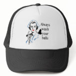 Retro Nurse Always Wash Your Balls hats