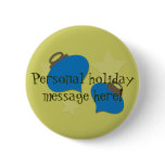 Retro Olive Ornament Christmas buttons