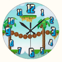 Retro or classic Platform game wall clocks
