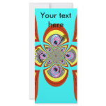 Retro orange blue turntable design rack cards