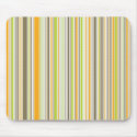 Retro Orange Brown Green Stripes Mousepad