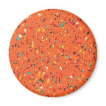 Retro Orange Confetti Speckled magnets