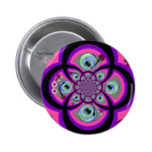Retro orange pink and green turntable vortex