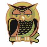 retro owl design photo sculptures
