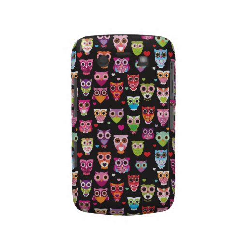Retro owl pattern illustration blackberry bold covers