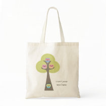 Retro Owls Personalised Gift Shoulder Bag