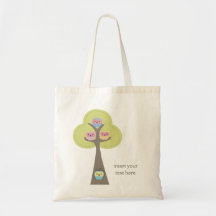 Retro Owls Personalised Gift Shoulder Bag
