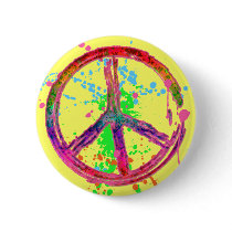 RETRO PAINT SPLATTER PEACE SIGN