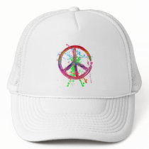 RETRO PAINT SPLATTER PEACE SIGN