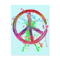 RETRO PAINT SPLATTER PEACE SIGN