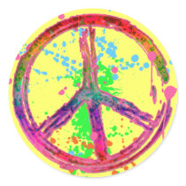 RETRO PAINT SPLATTER PEACE SIGN
