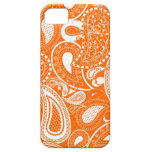 Retro Paisley swirl pattern - orange iPhone 5 Case