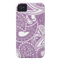 Retro Paisley swirl pattern - purple Iphone 4 Case-mate Case
