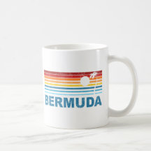 Retro Palm Tree Bermuda Mugs