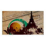 Retro Paris Profile Card business cards