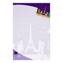 Retro Paris Stationery Design