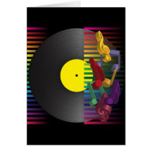 Retro Party Background Cards