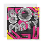 Retro Party Background Personalized Invitations