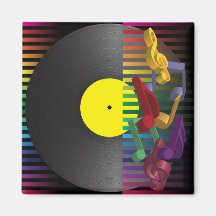 Retro Party Background Magnets
