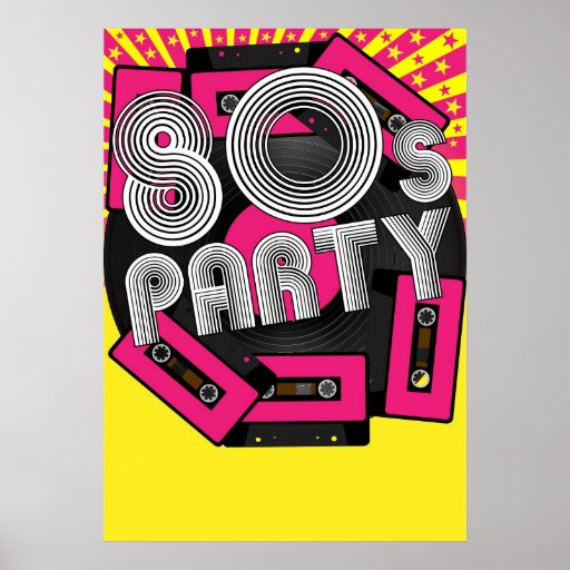Retro Party Background Posters