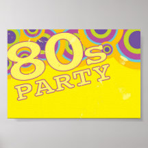 Retro Party Background Print