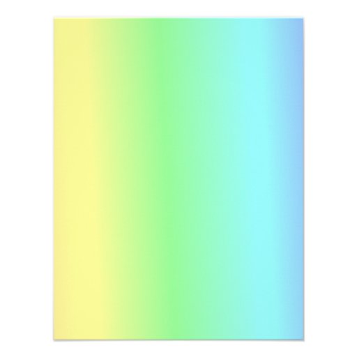 Retro Pastel Stripes Blue Green Yellow Custom Invites