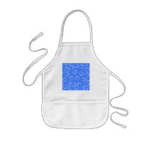 Retro pattern. Circle design in blue. Apron