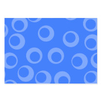 Retro pattern. Circle design in blue. Business Card Templates