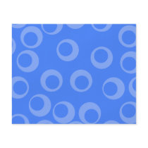 Retro pattern. Circle design in blue. Personalized Flyer