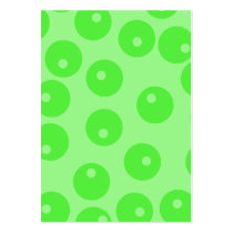 Retro pattern. Circle design in green. Business Card Templates