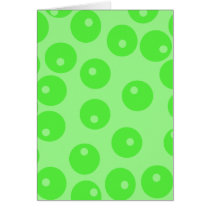 Retro pattern. Circle design in green. Greeting Cards