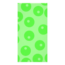 Retro pattern. Circle design in green. Photo Greeting Card
