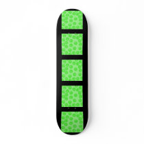 Retro pattern. Circle design in green. Skate Board