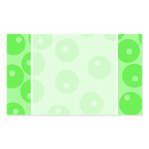 Retro pattern. Circle design in green. Rectangle Sticker