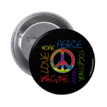 Retro Peace Button