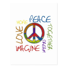 Retro Peace Postcards