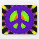 RETRO PEACE SIGN mousepads